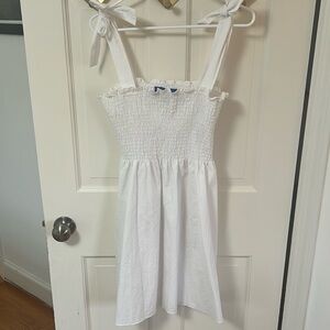 White Seersucker Dress